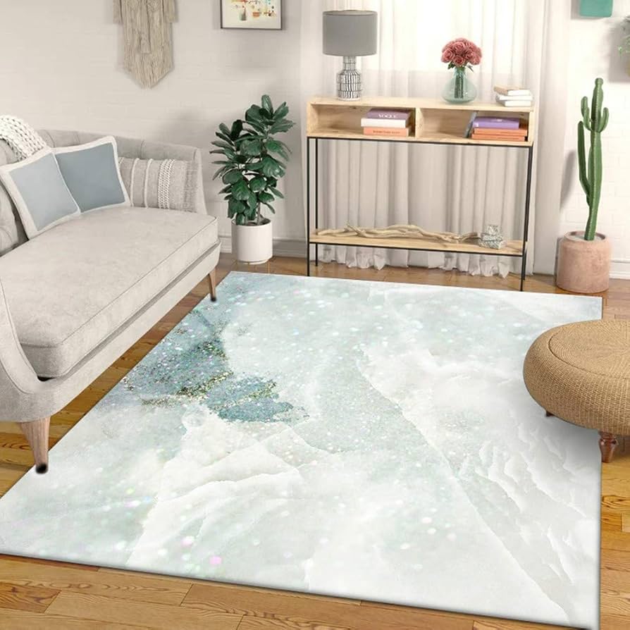 bic EOS ラグ 200x400cm Amazon｜カーペット、ミントグリーンマーブルラグ、ダイニング